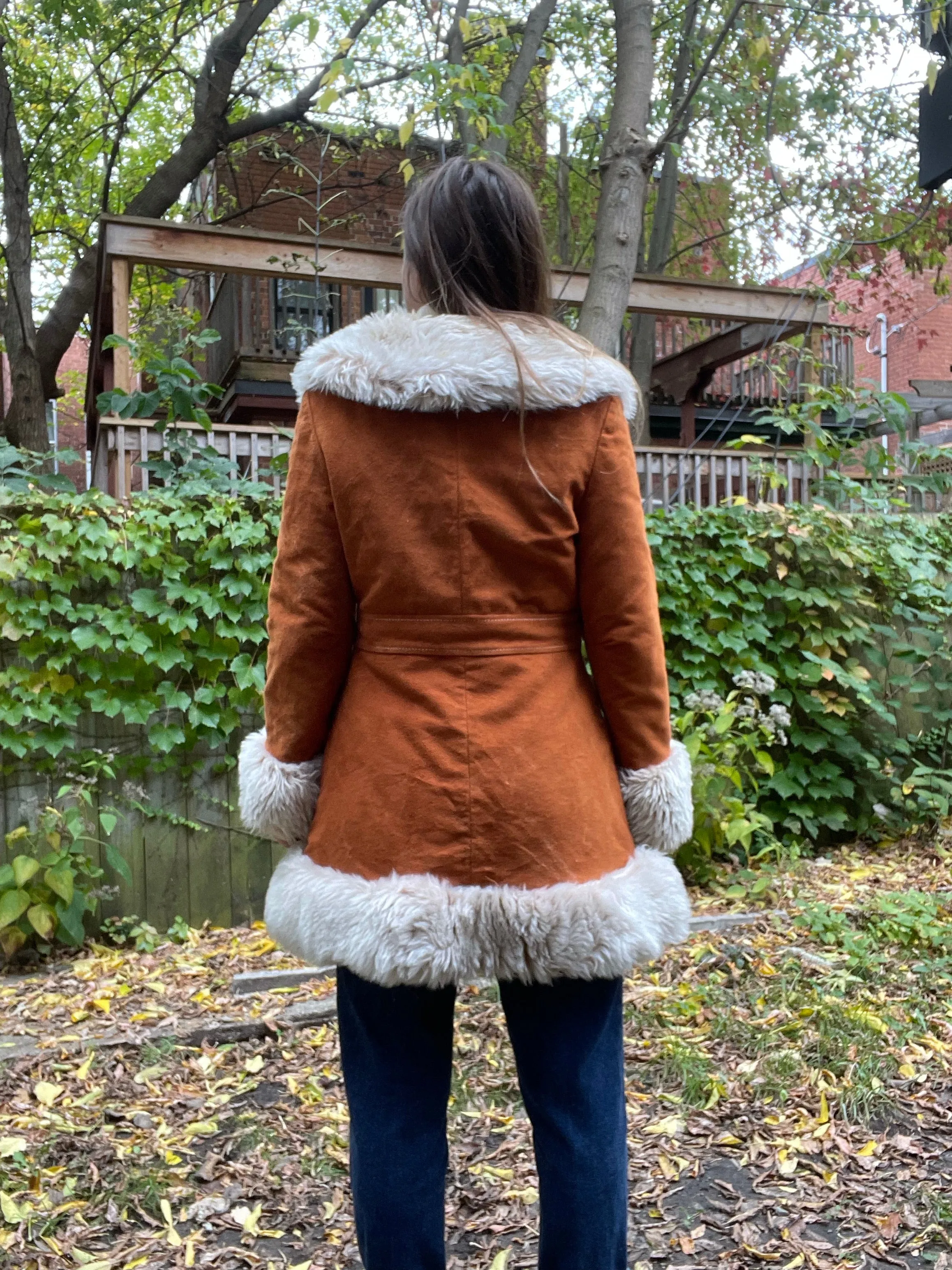 1970s Burnt Orange Iconic Penny Lane Coat - S