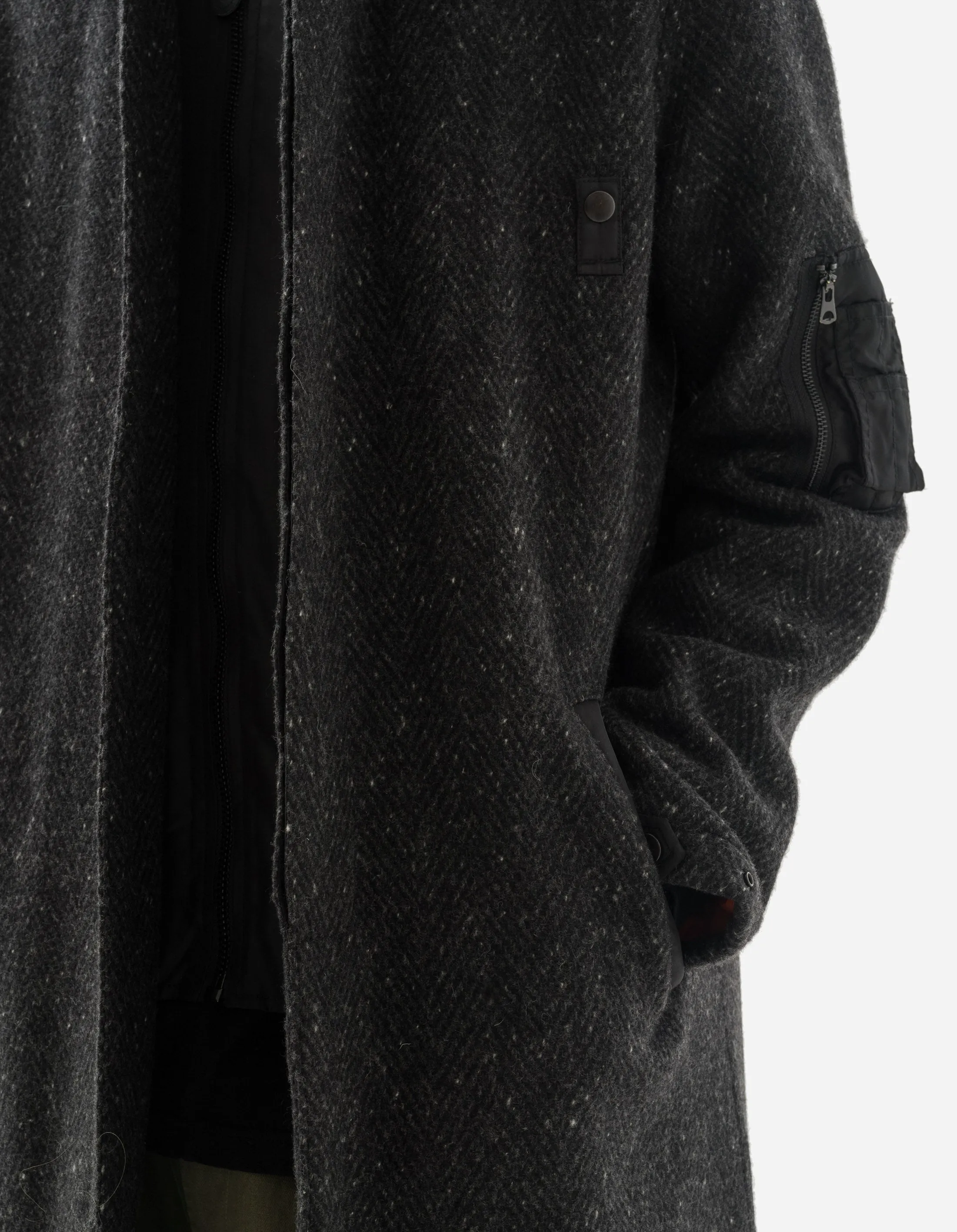 5333 Wool MA Mac Coat Black