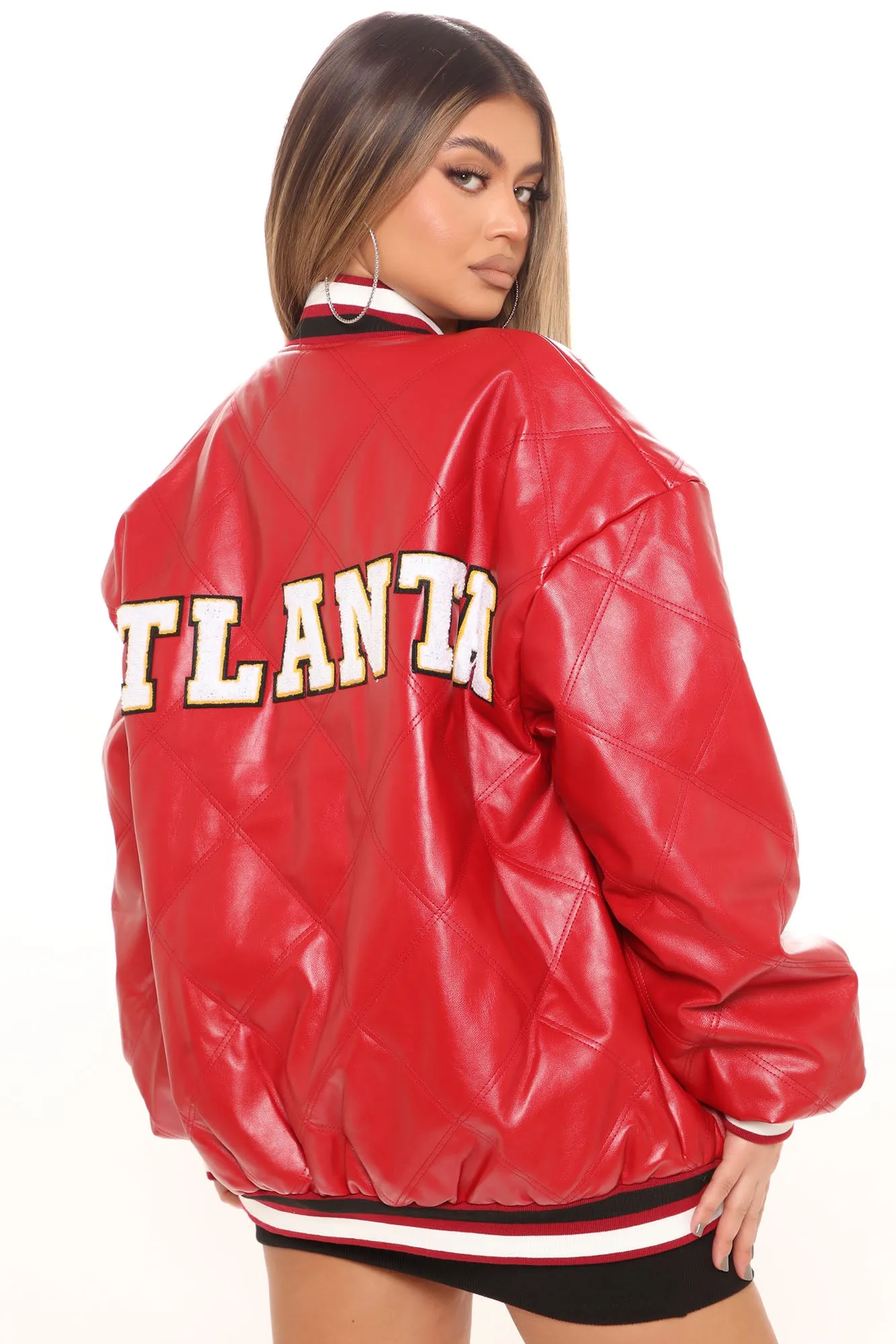 A Town Bomber Jacket - Red