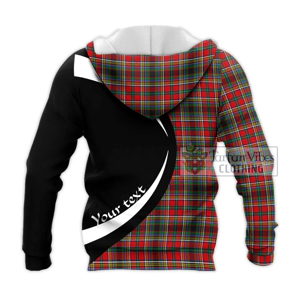 Anderson of Arbrake Tartan Knitted Hoodie with Family Crest Circle Style