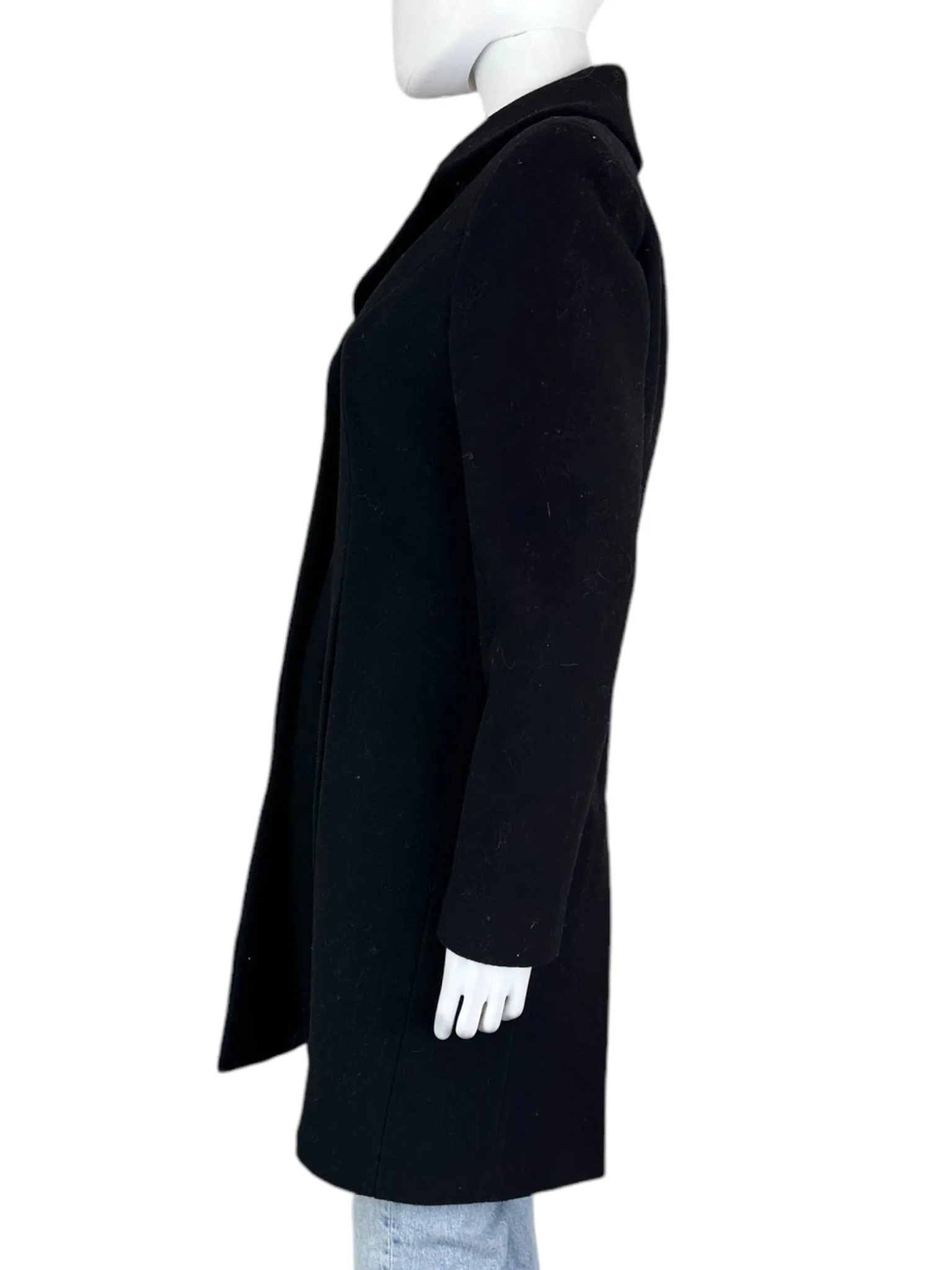 Anne Klein Black Wool Blend Coat Size 6