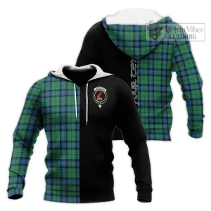 Armstrong Ancient Tartan Knitted Hoodie with Family Crest and Half Of Me Style