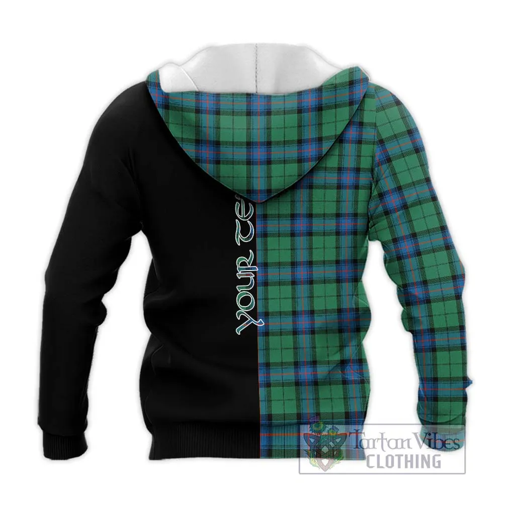 Armstrong Ancient Tartan Knitted Hoodie with Family Crest and Half Of Me Style