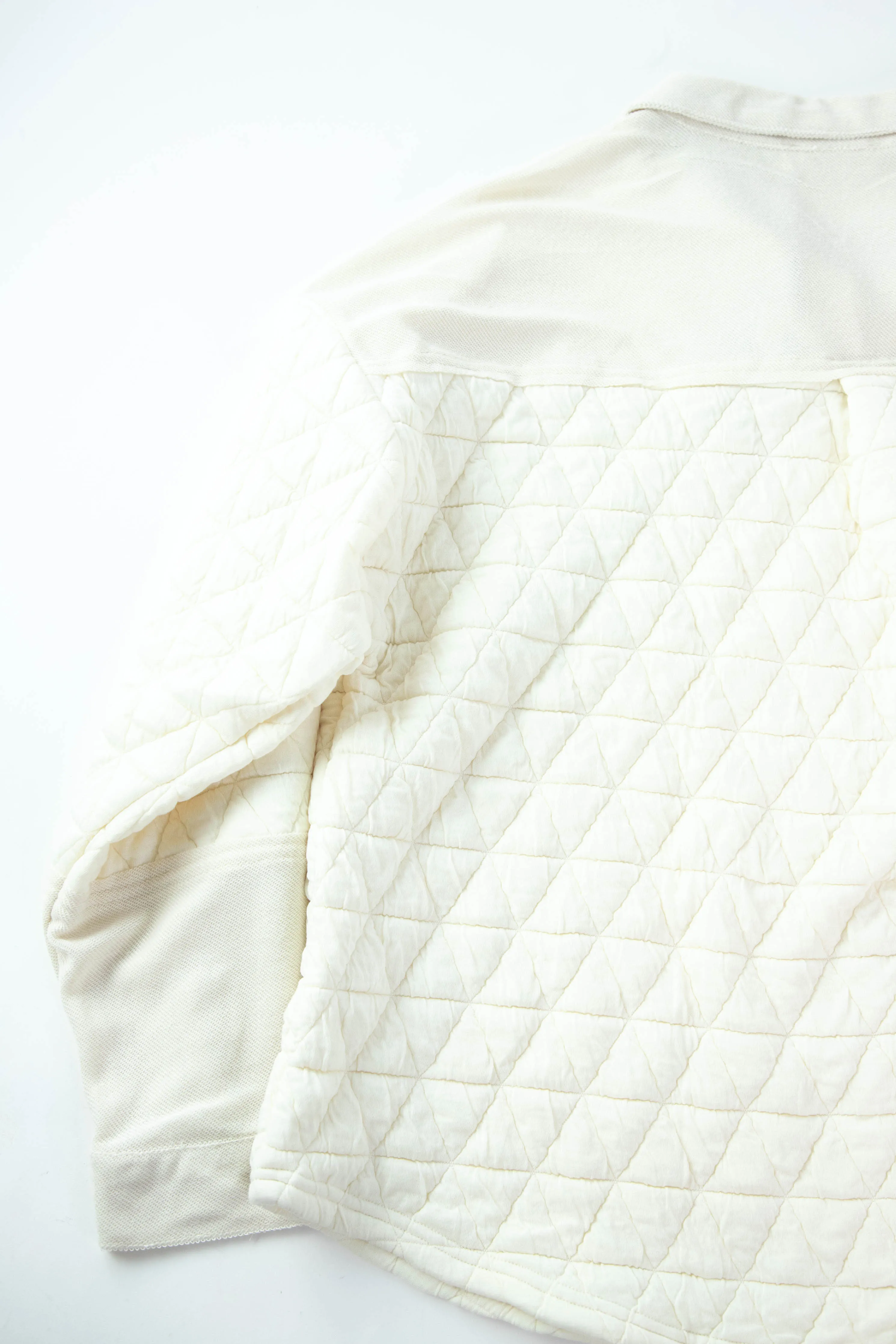 Asha Quilted Shacket, Cream | Extended Sizes