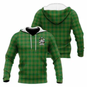 Aylmer Irish Clan Tartan Knitted Hoodie with Coat of Arms