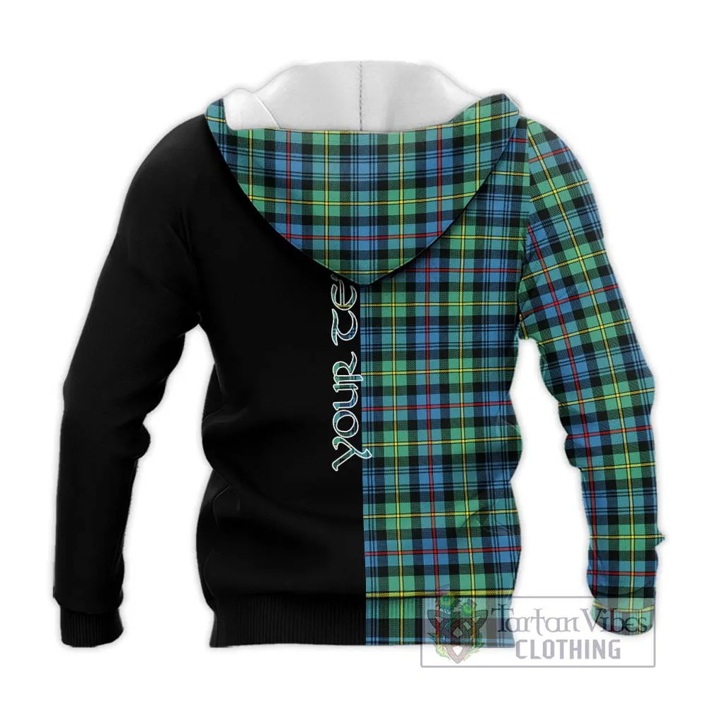 Bailey Ancient Tartan Knitted Hoodie with Family Crest and Half Of Me Style