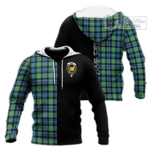 Bailey Ancient Tartan Knitted Hoodie with Family Crest and Half Of Me Style