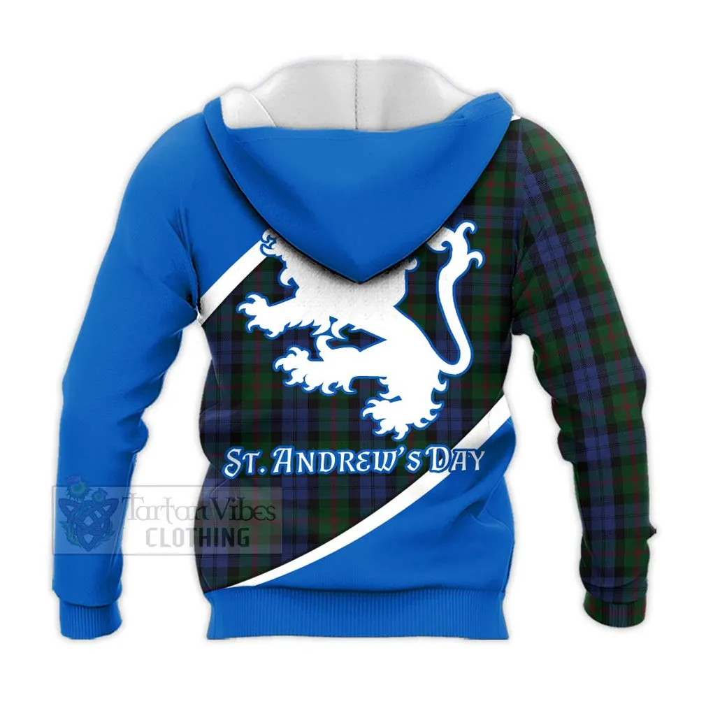 Baird Family Crest Tartan Knitted Hoodie Celebrate Saint Andrew's Day in Style