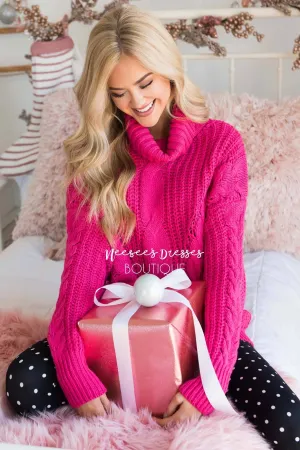 Blessed Heart Cable Knit Sweater