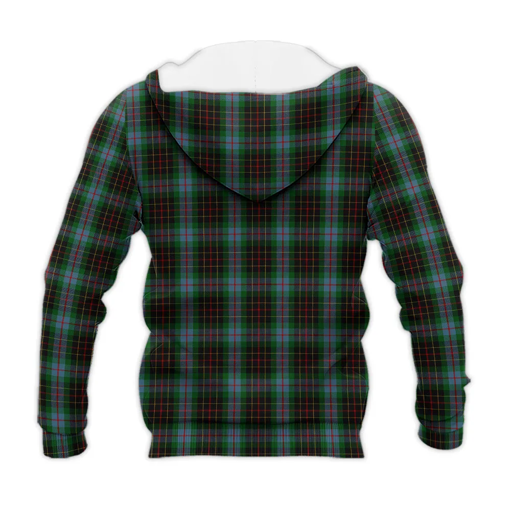 Brodie Hunting Tartan Knitted Hoodie with Family Crest