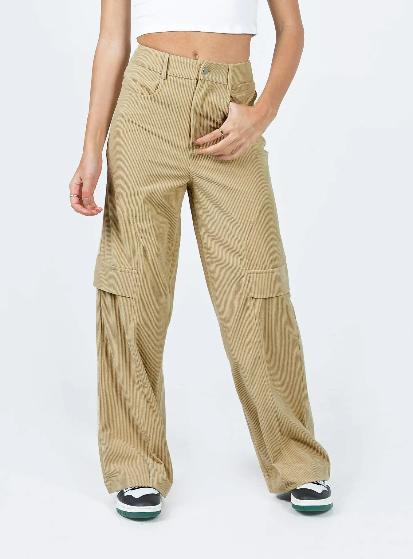 City Loop Cord Pants Beige