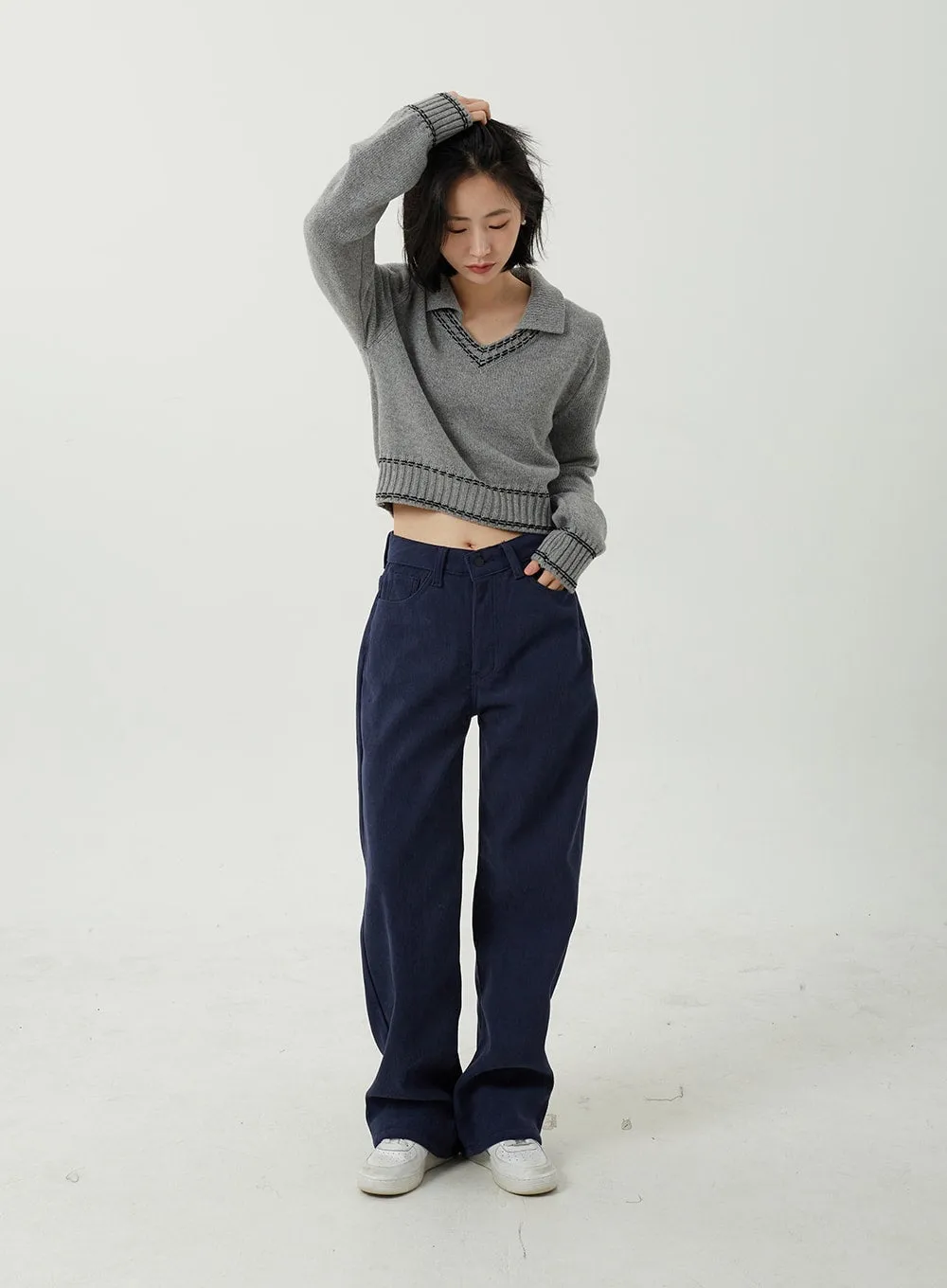 Corduroy Wide Leg Pants OJ311