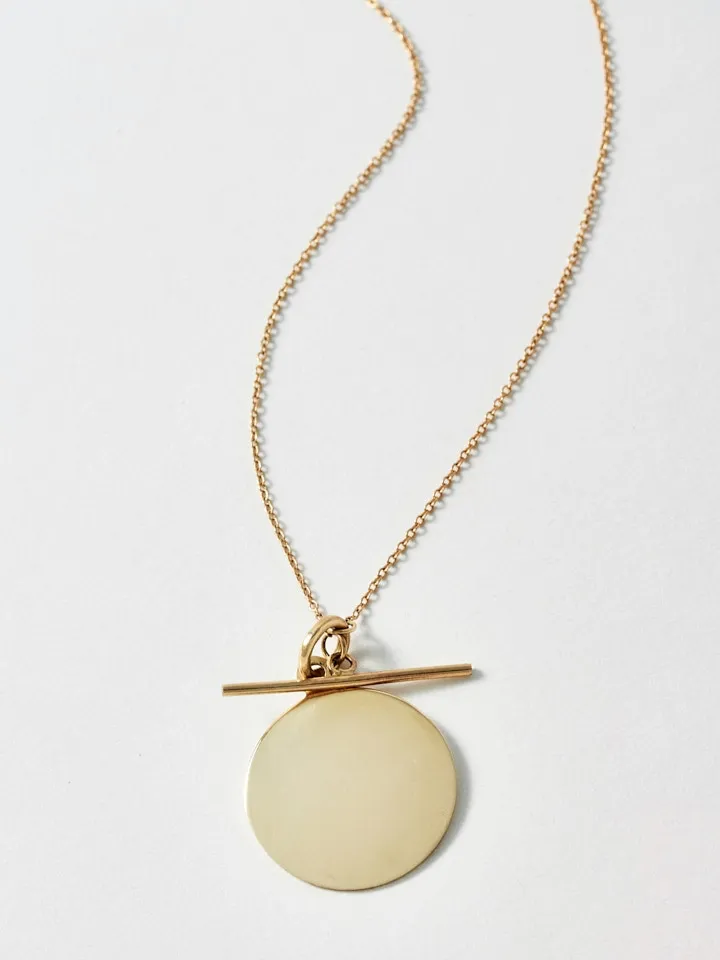 Disk & Toggle Necklace