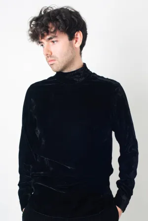 Emporio Armani 2010’s black velvet turtleneck sweater