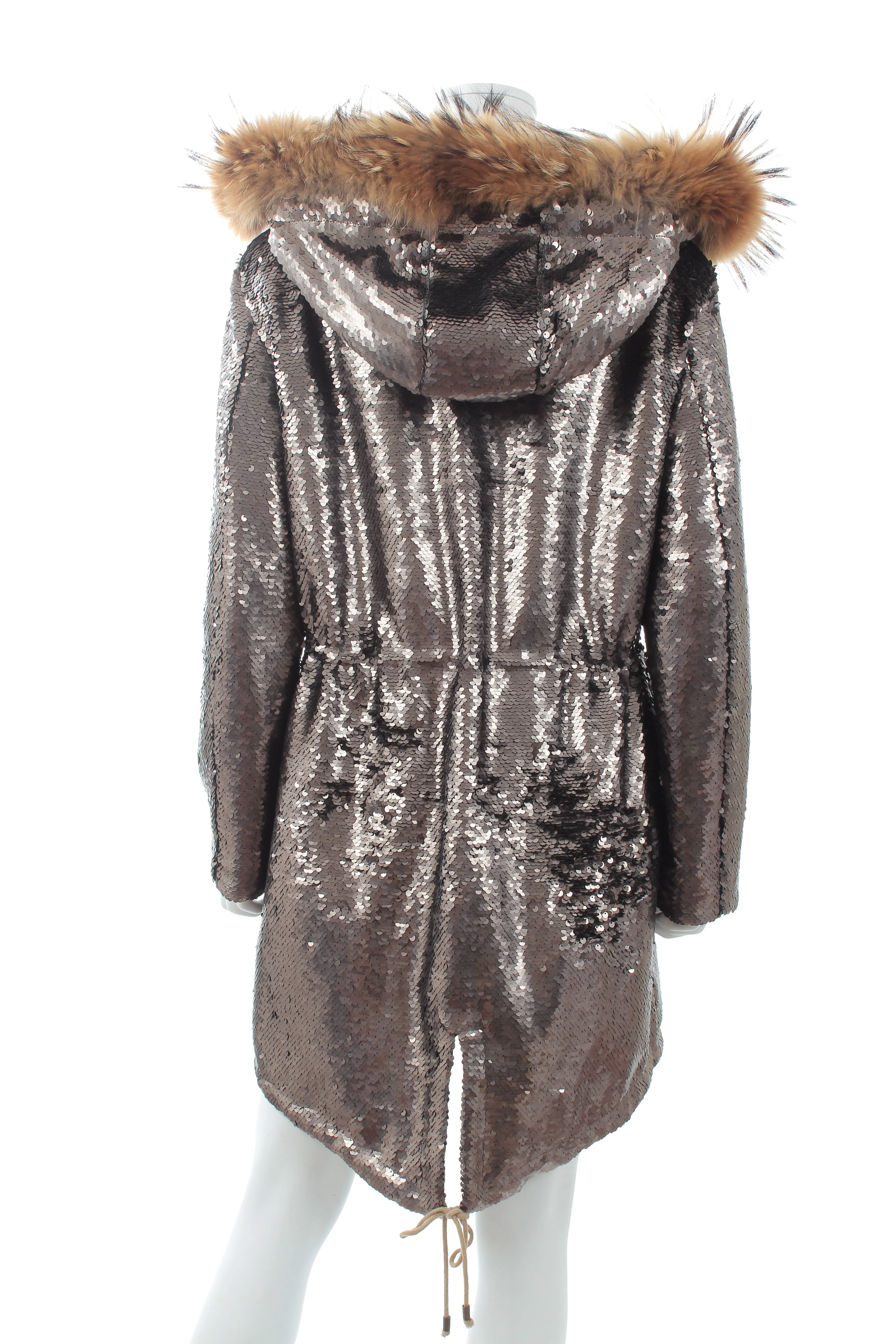 Ermanno Scervino Sequin-Embellished Parka Coat