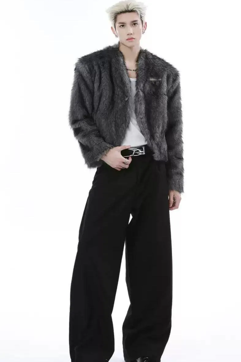 Faux Fur Short Blazer