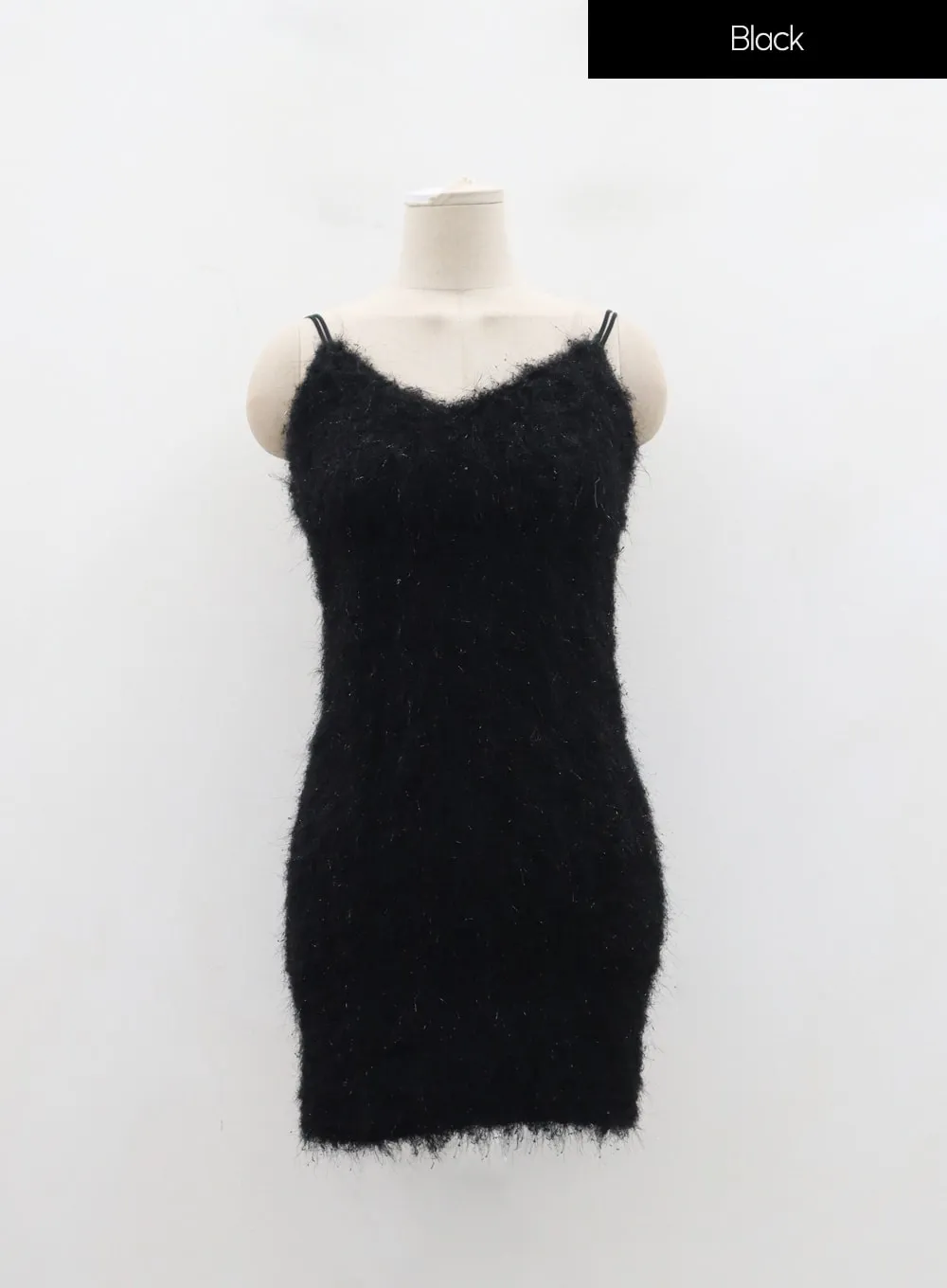 Faux Fur Sleeveless Mini Dress ID30