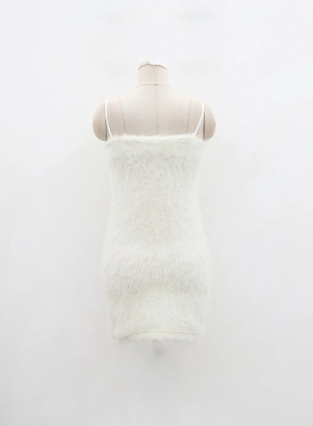 Faux Fur Sleeveless Mini Dress ID30