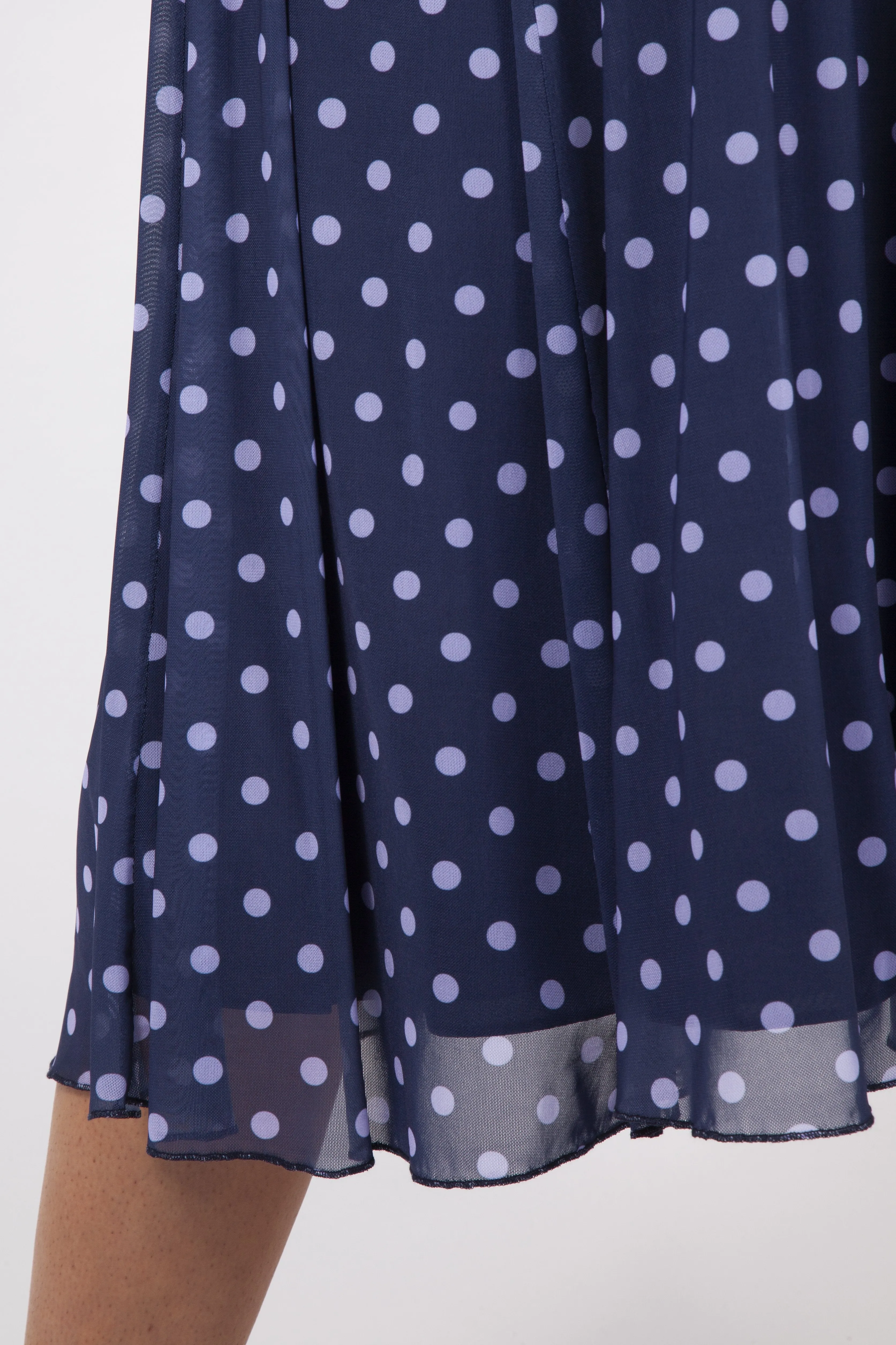 Freya Blueberry and Lilac Spot Midi Dress