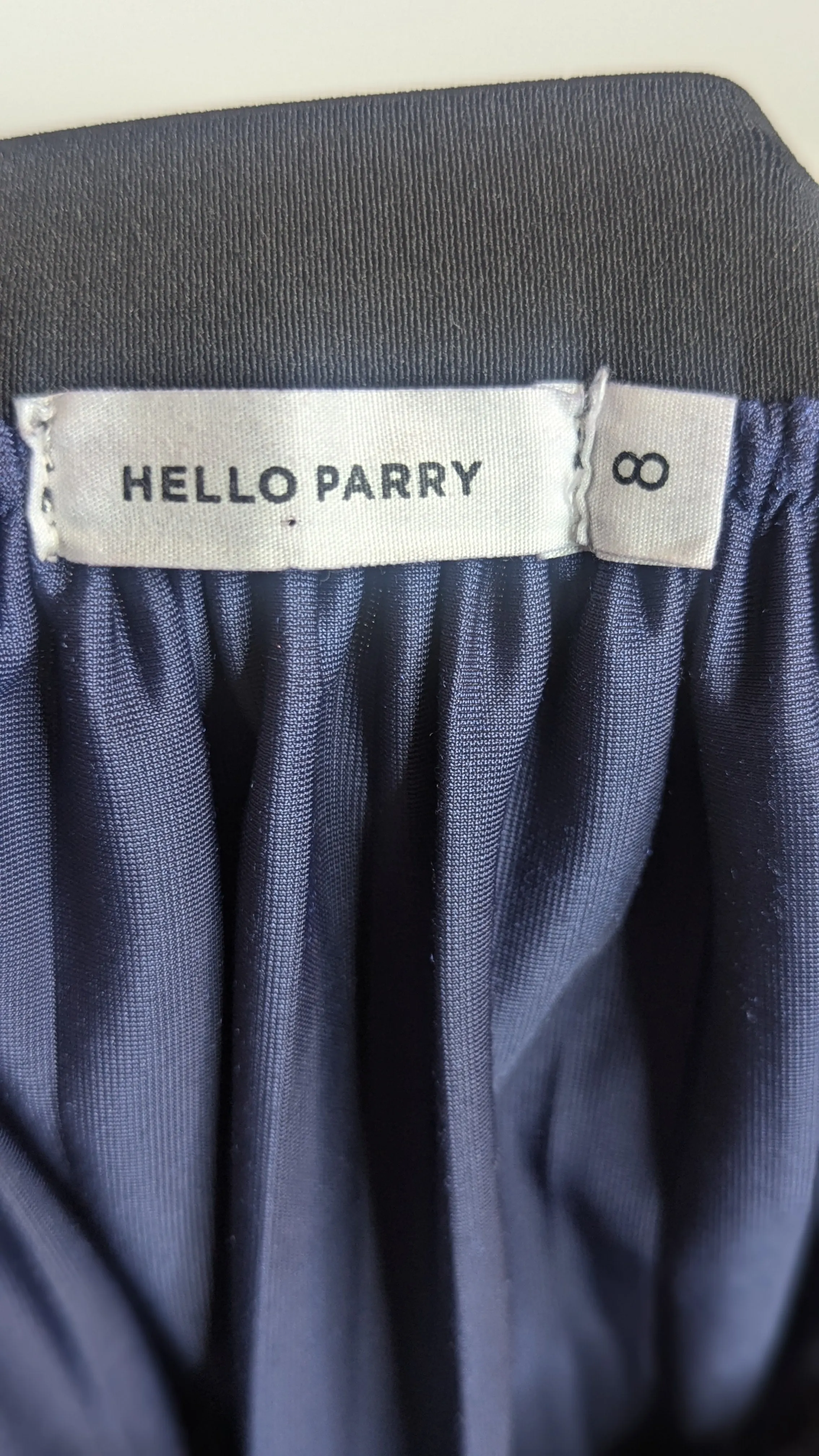 Hello Parry Blue Velvet Pleated Skirt