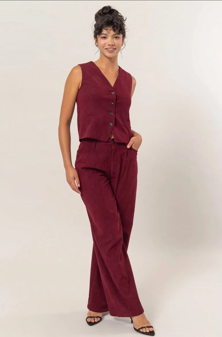 Isla Corduroy Vest & Pant Set