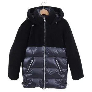 Mackage Junia Black Wool and Down Puffer Parka Coat - XS