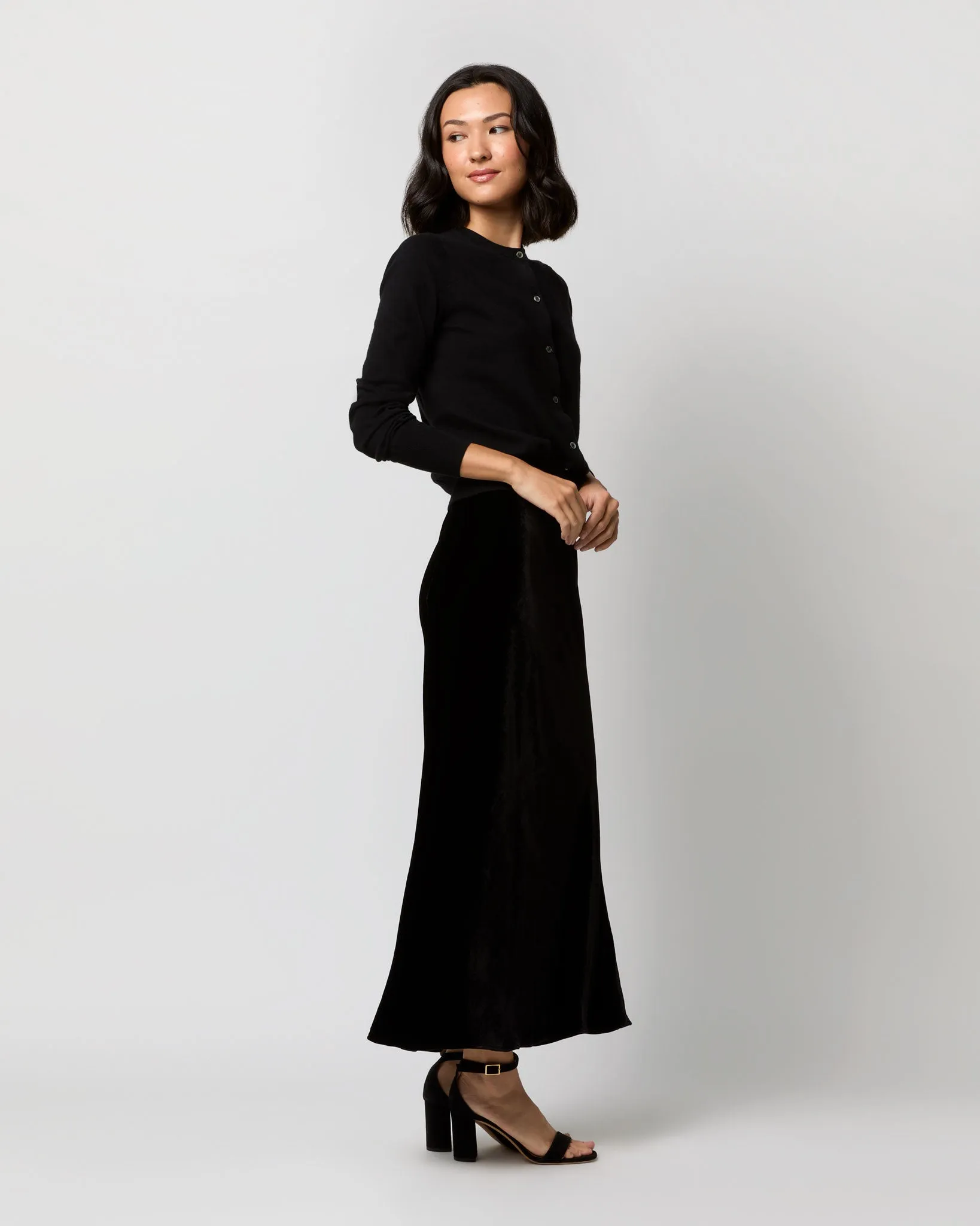 Mare Skirt in Black Velvet