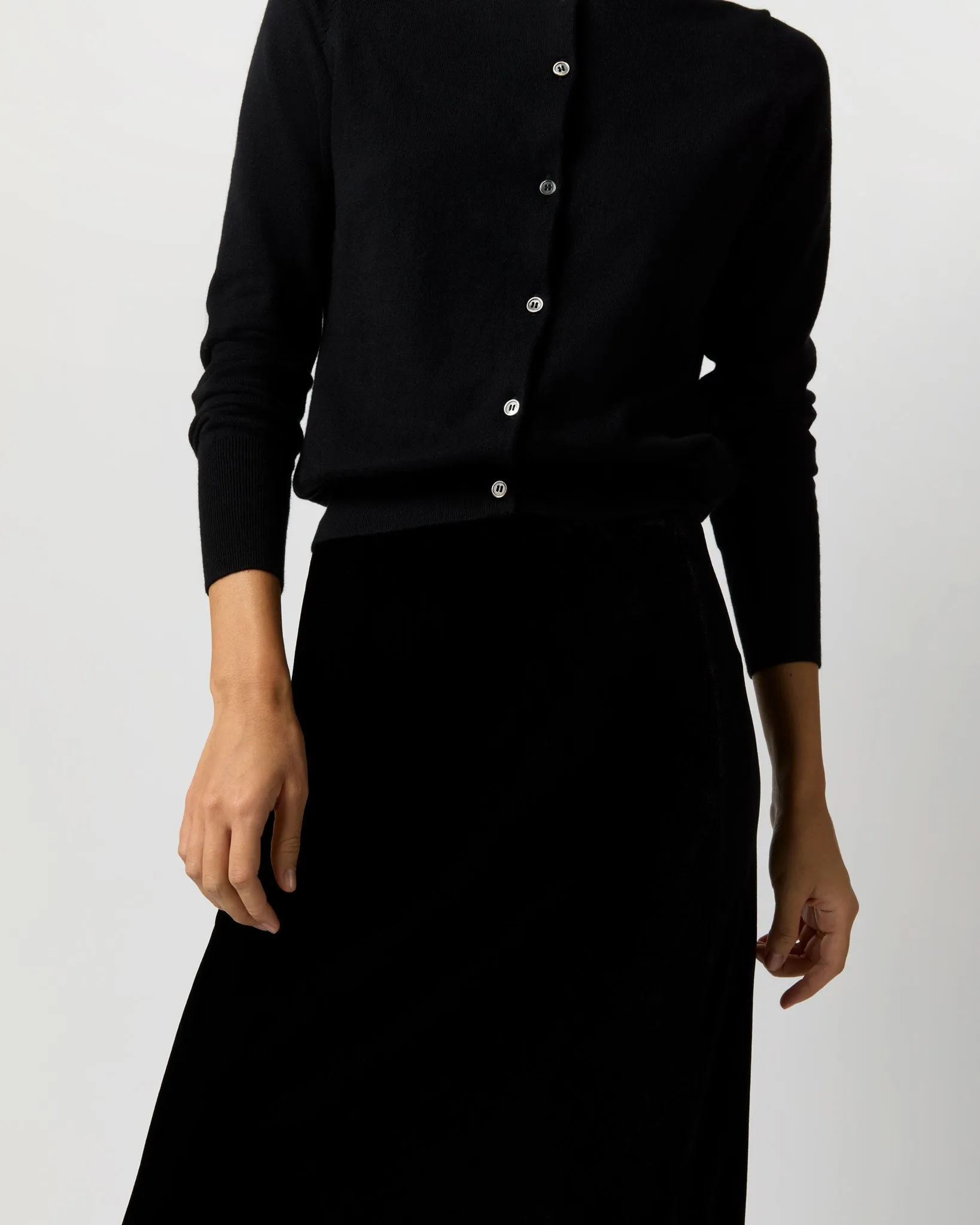 Mare Skirt in Black Velvet