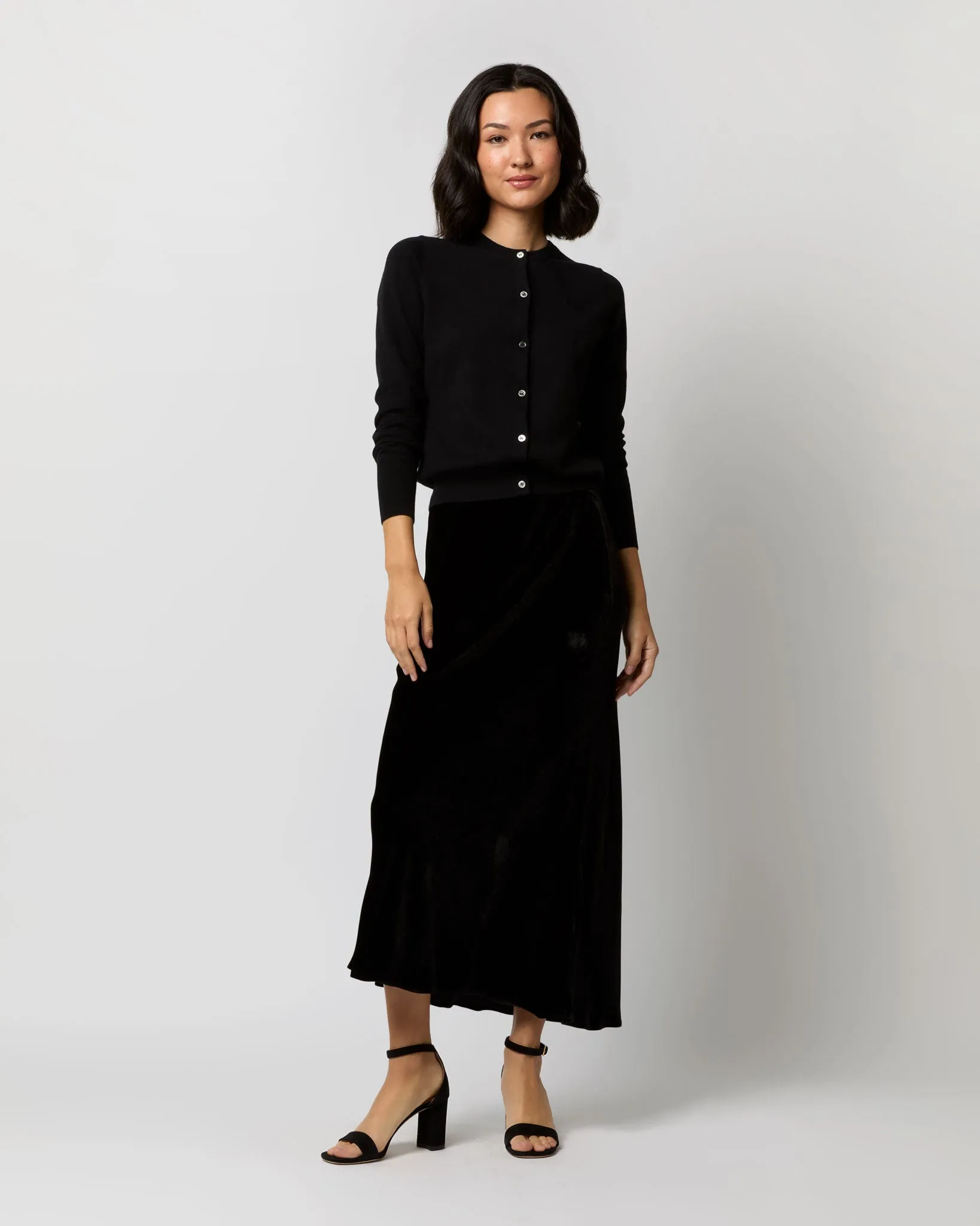 Mare Skirt in Black Velvet