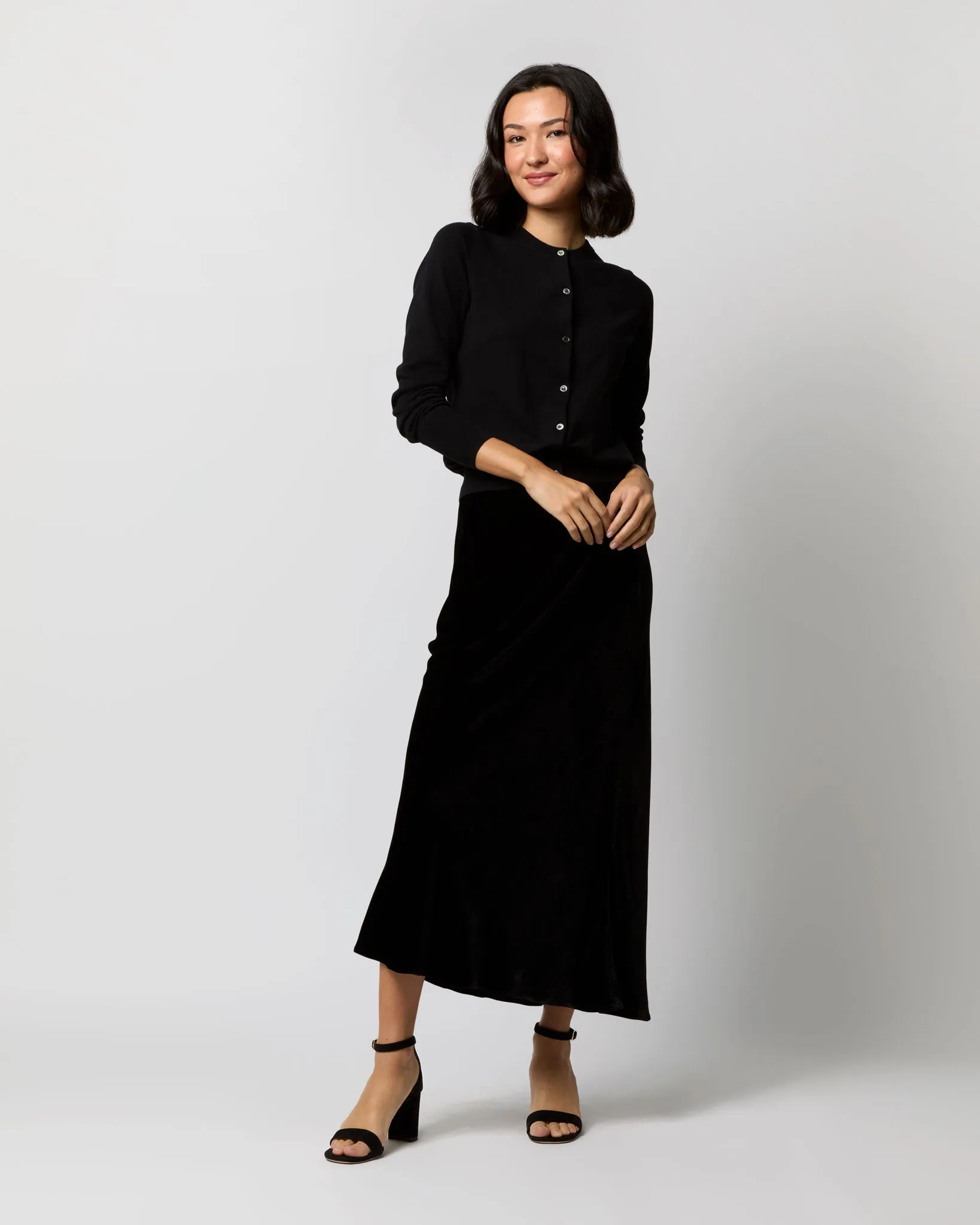 Mare Skirt in Black Velvet