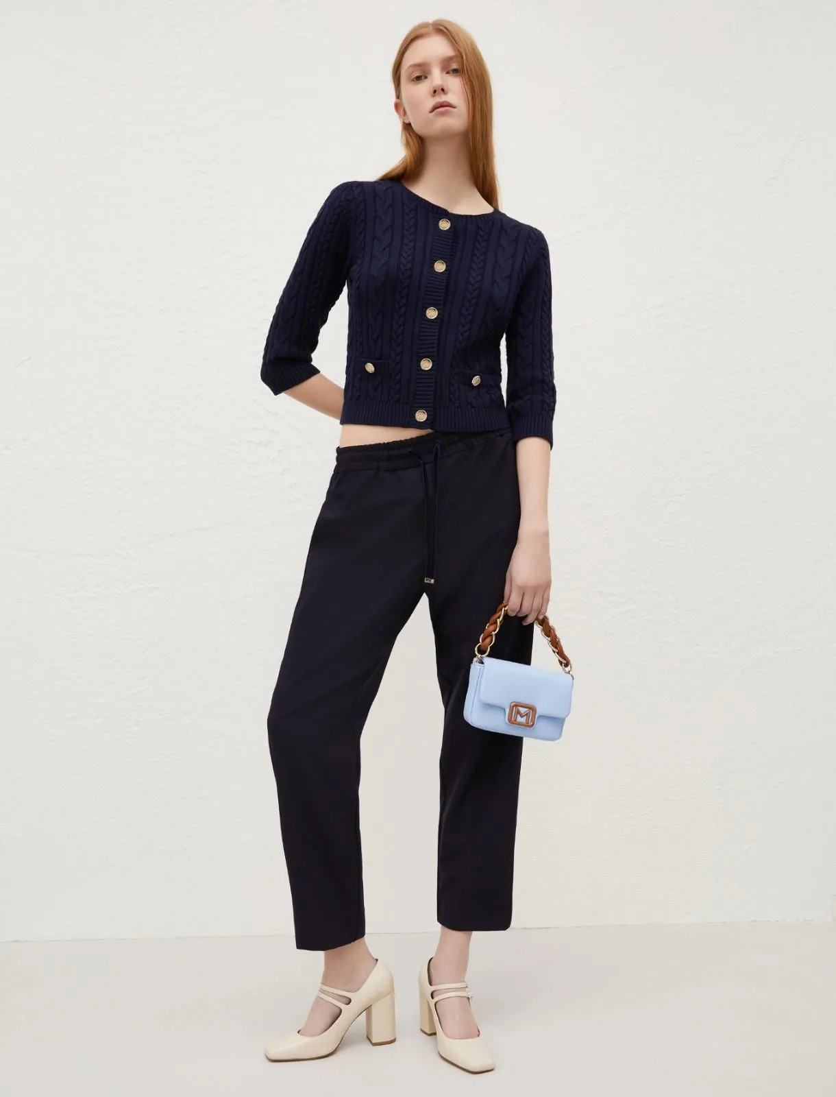 MARELLA Black Pull On Trousers