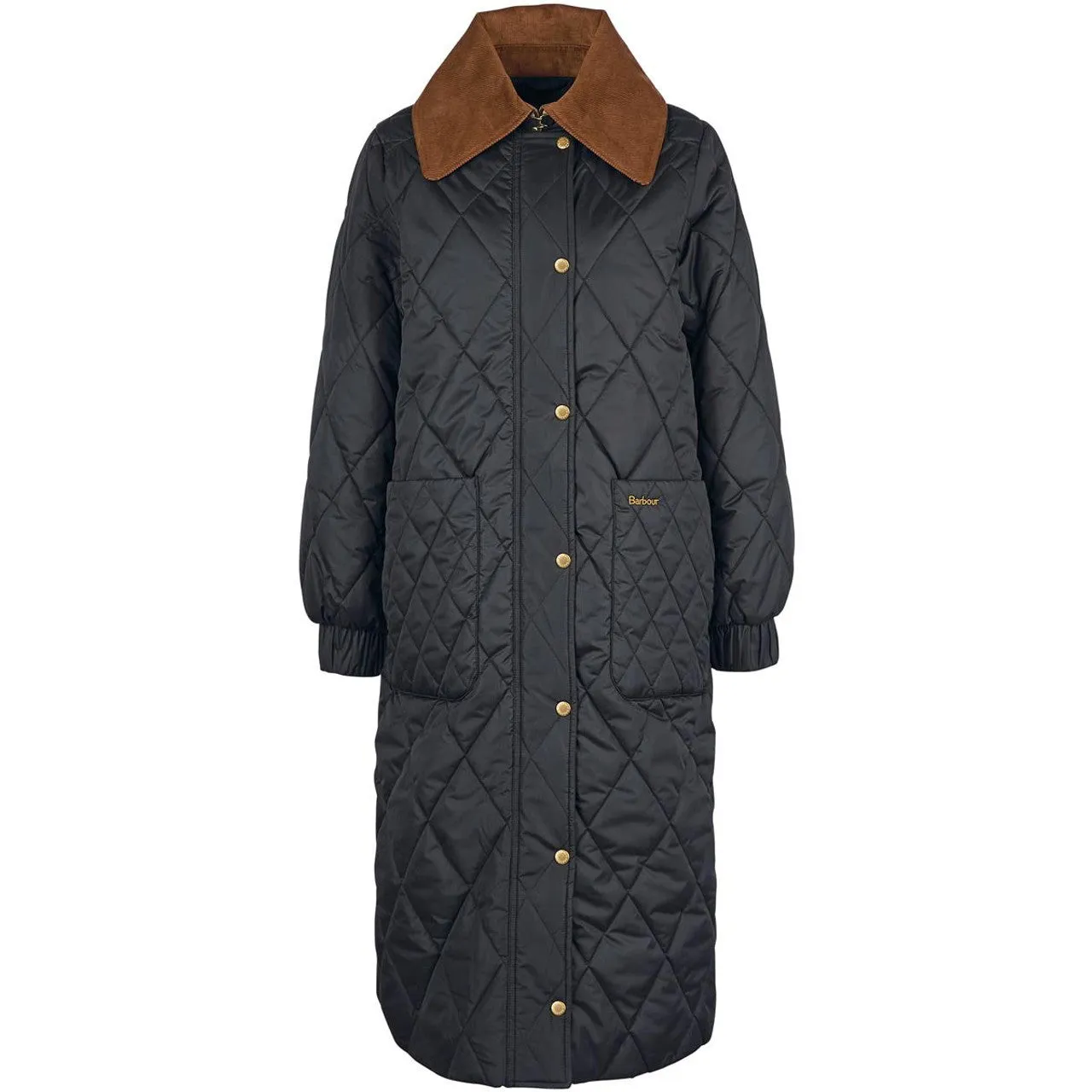 Marsett Quilted Jacket - Black/Black/Sage Tartan