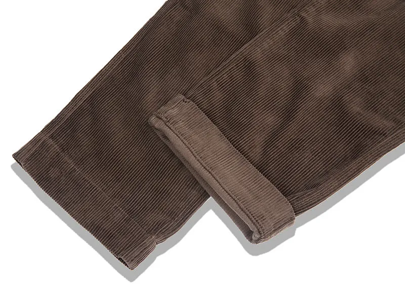 Men's Retro Casual Straight Thick Corduroy Trousers