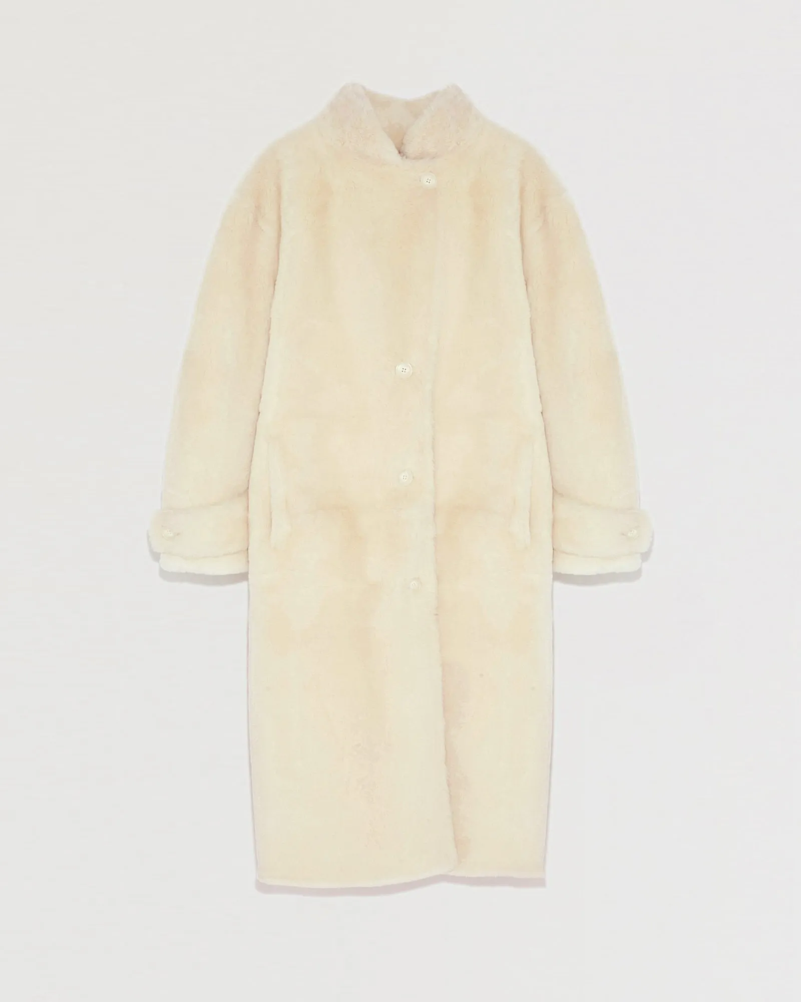 Merino officer shearling coat