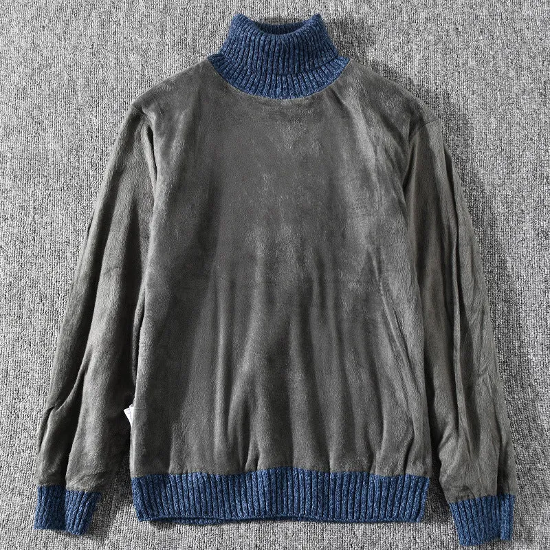 Middle-aged And Young Plus Size Turtleneck Plus Fleece Sweater