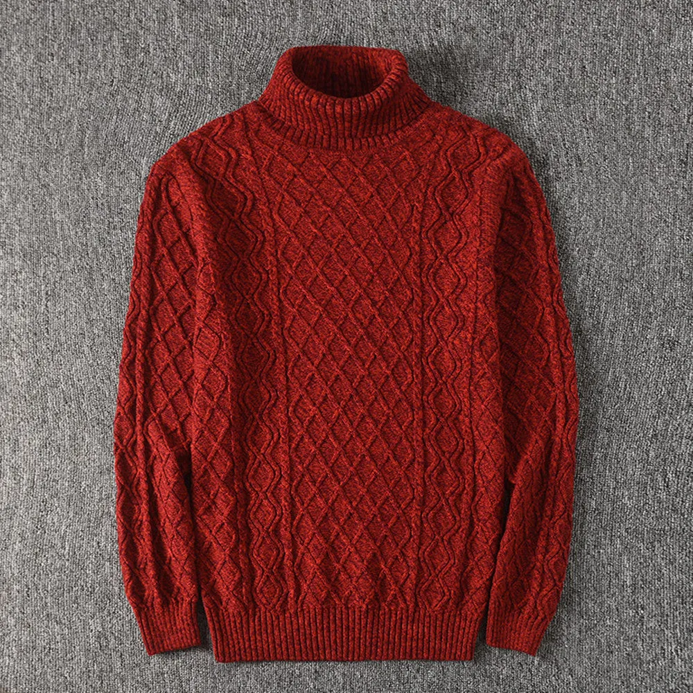 Middle-aged And Young Plus Size Turtleneck Plus Fleece Sweater