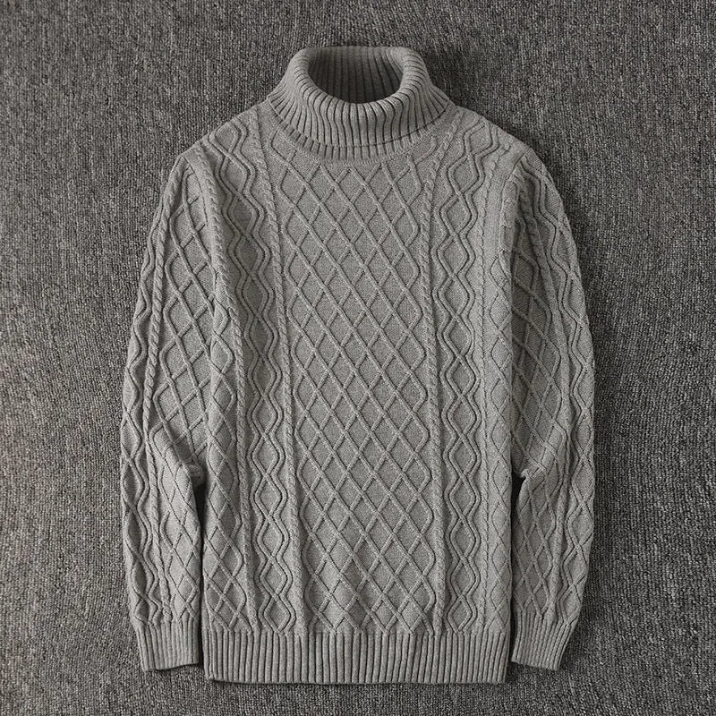 Middle-aged And Young Plus Size Turtleneck Plus Fleece Sweater