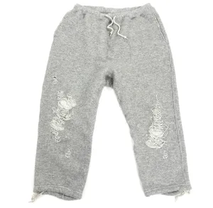 Miharayasuhiro Grey Cropped Distressed Joggers - M