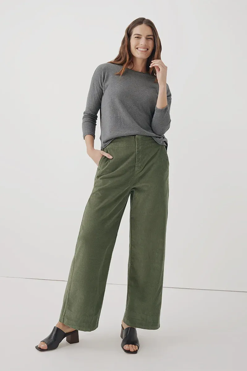 Modern Corduroy Wide Leg Pant