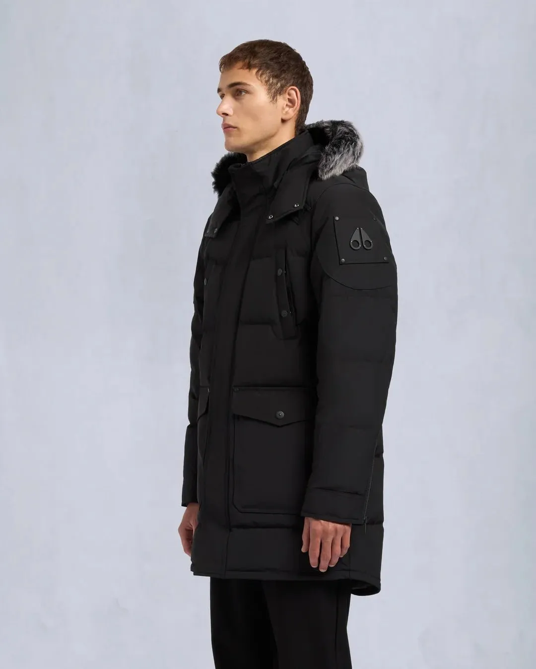 MOOSE KNUCKLES - ONYX SHEARLING BIG RIDGE PARKA - M33MP210S