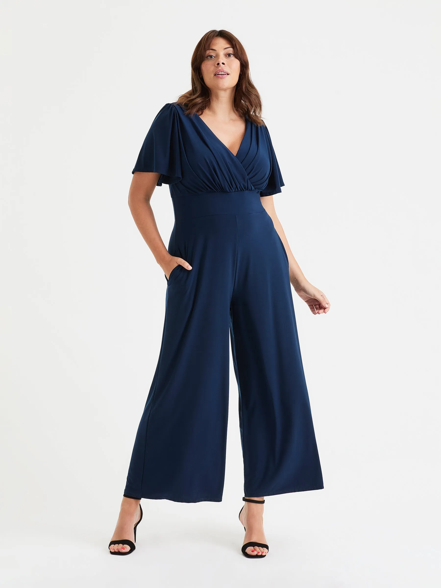 Navy Wrap Lounge Jumpsuit