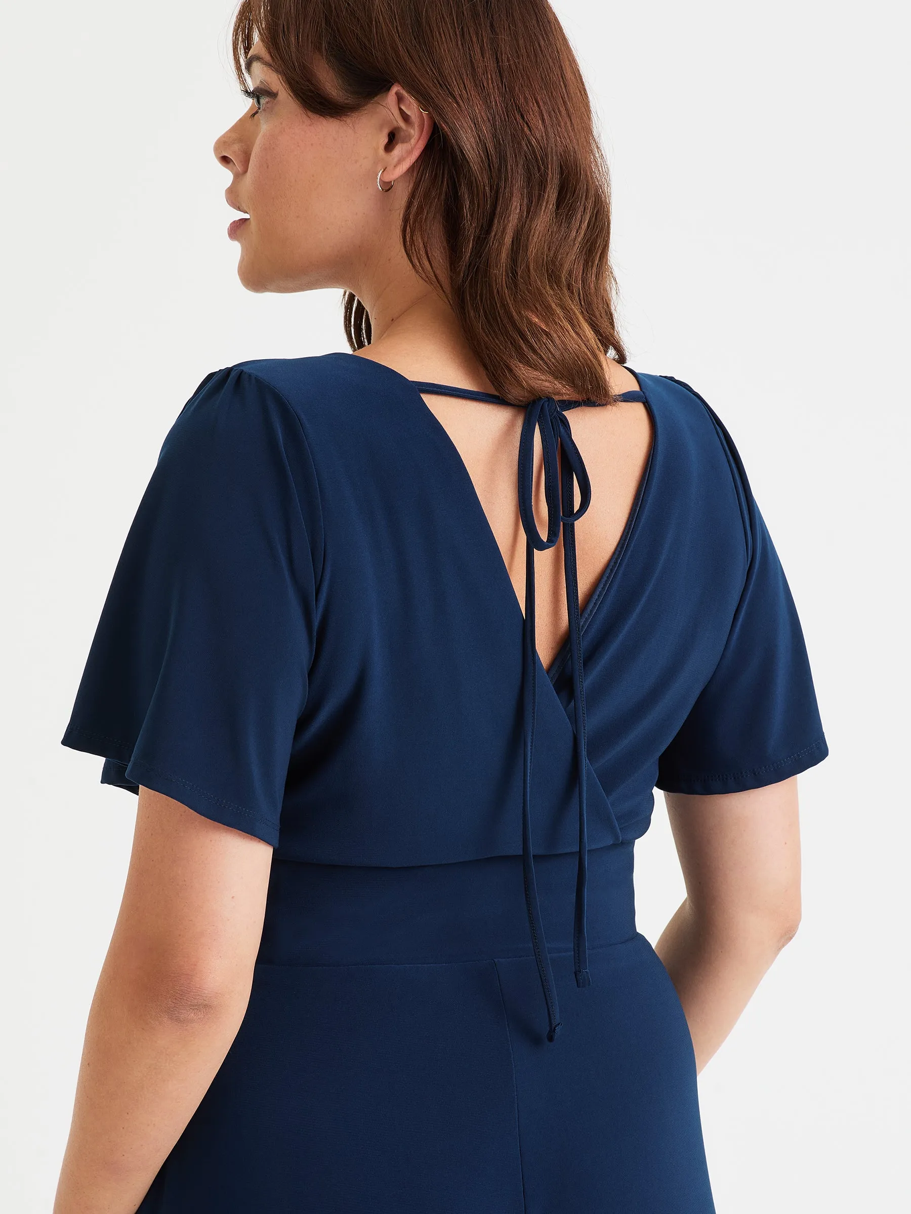 Navy Wrap Lounge Jumpsuit