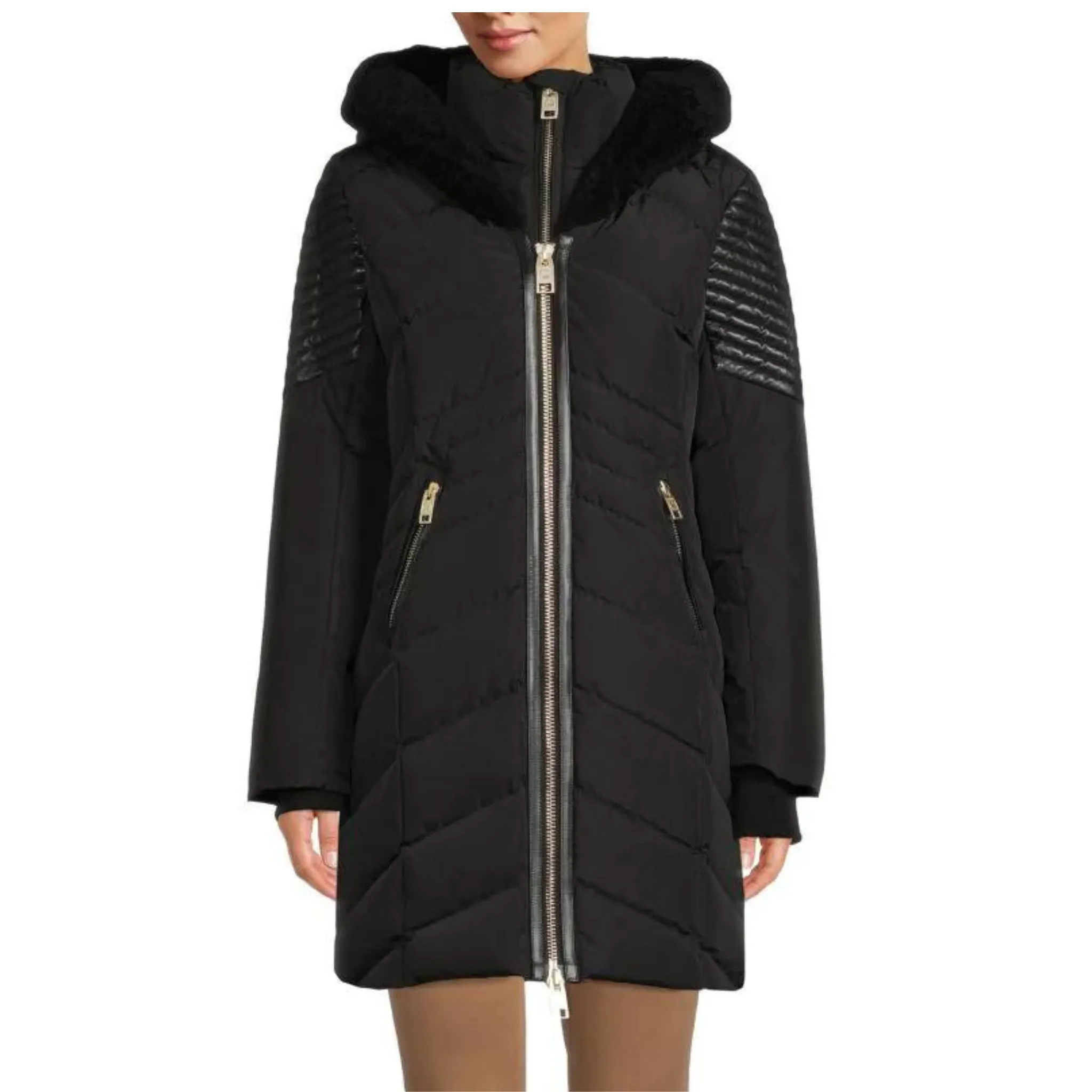 Nicole Benisti Cortina Shearling & Down Parka Coat (2 COLORS)