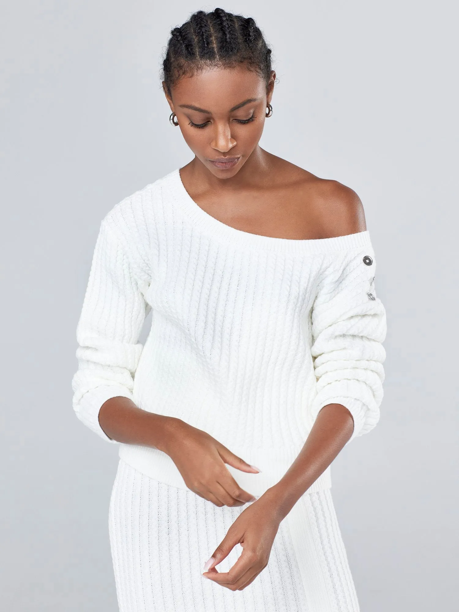 One-Shoulder Sweater Top