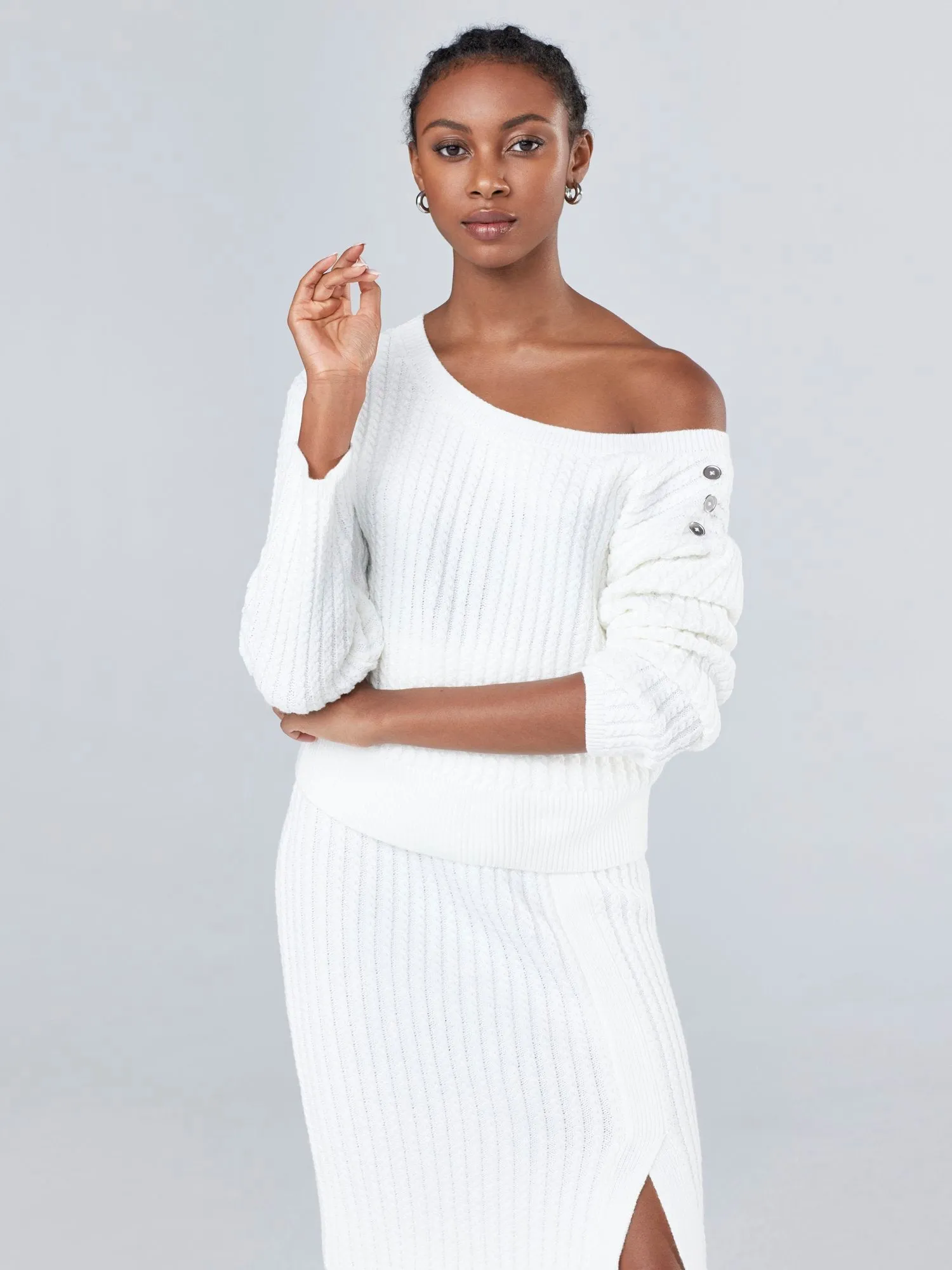 One-Shoulder Sweater Top