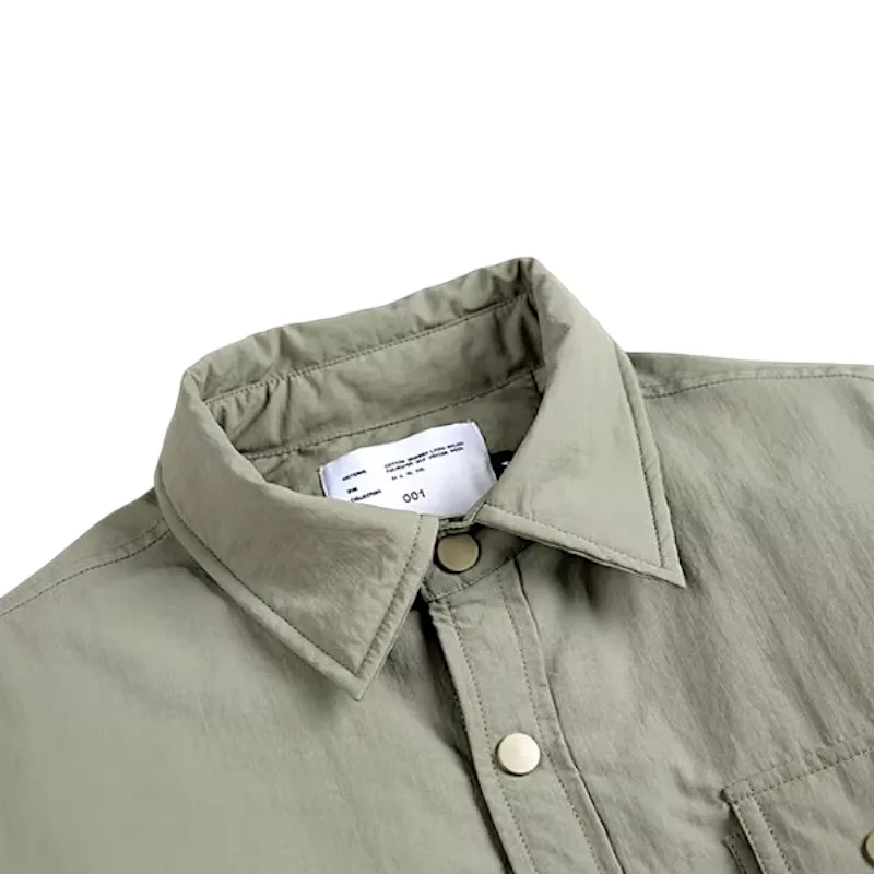 Padded shirt jacket with water resistant finish