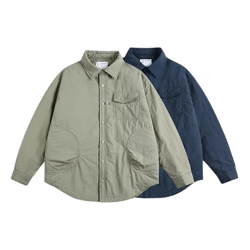 Padded shirt jacket with water resistant finish