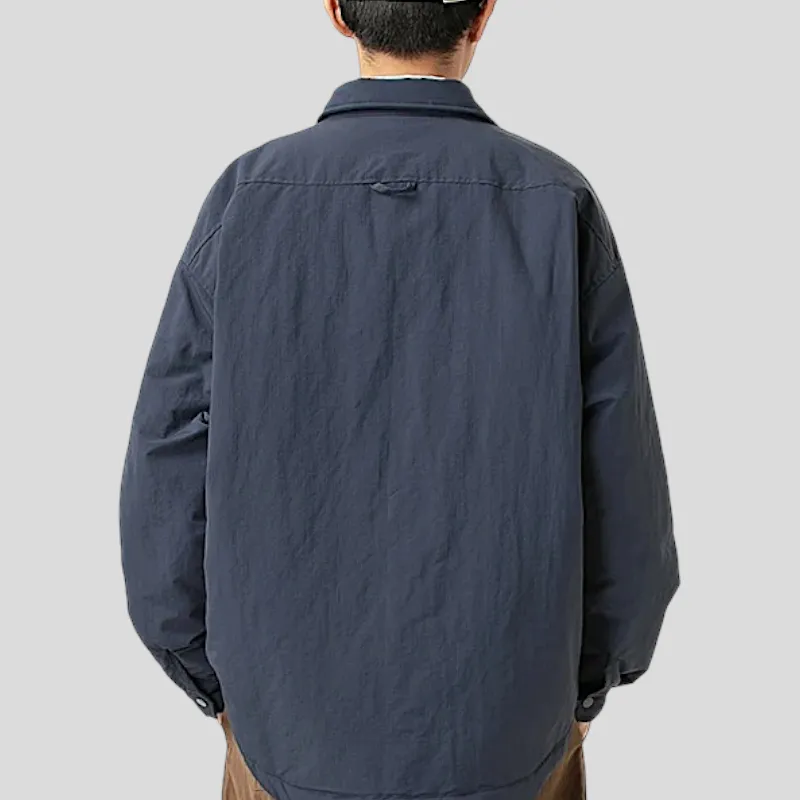 Padded shirt jacket with water resistant finish