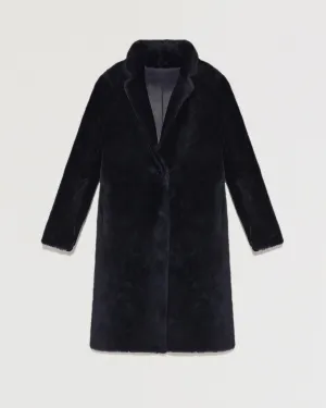 Reversible merino lambskin coat