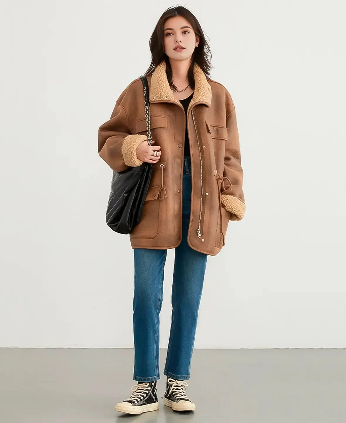 Reversible Shearling Parka